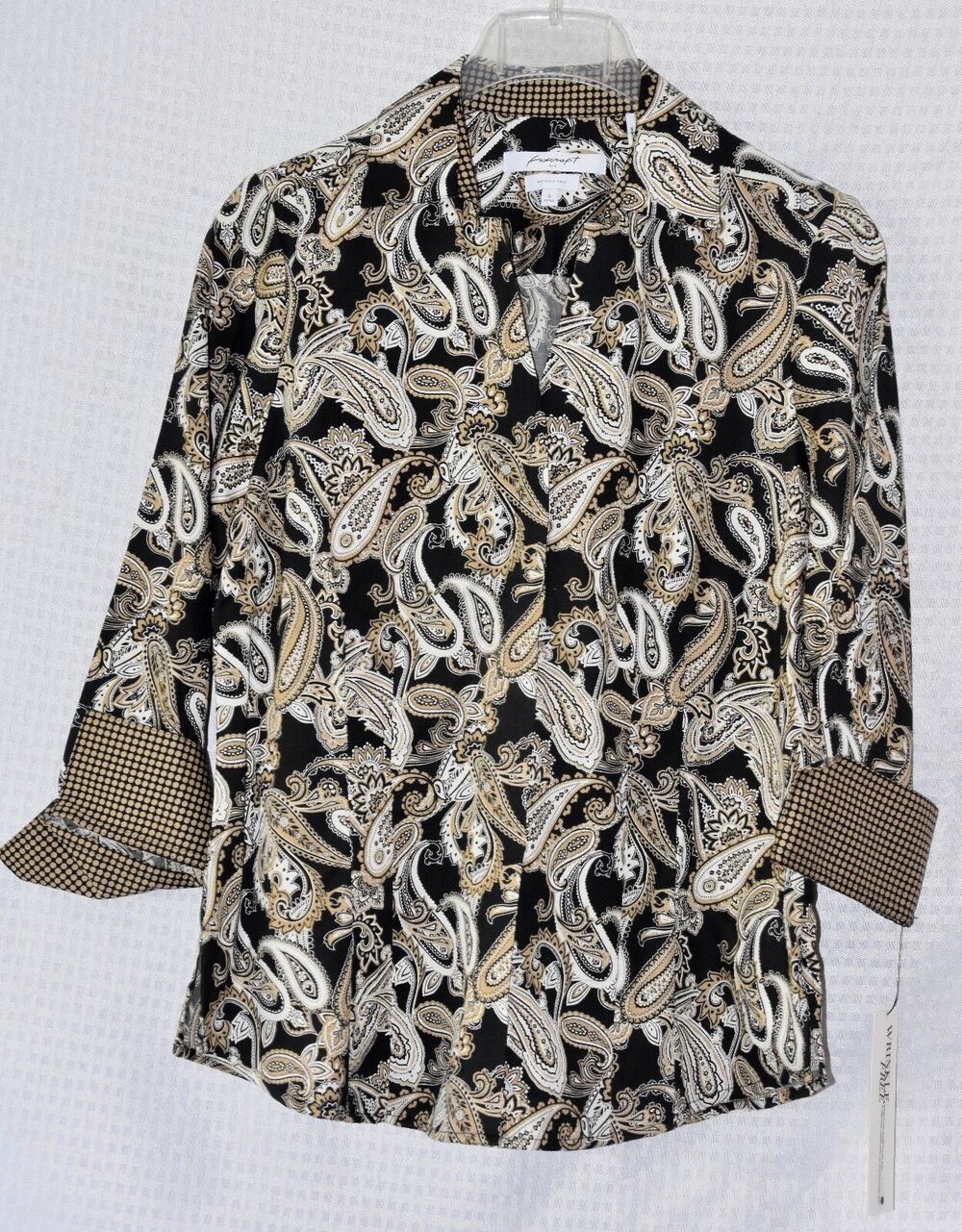 FOXCROFT TAYLOR Stripe Tunic Shirt Size 8 NEW!!!